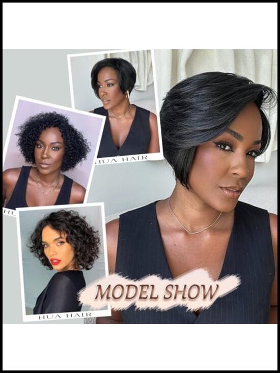 8 Inch Pixie Cut Human Hair Wig for Black Women, Straight Layered, Glueless, main image 5